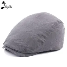 Мужской классический Козырек Кепка зимний, теплый, полосатый береты для вождения гольф шляпа пекаря Повседневный однотонный водитель, разносчик газет шляпа