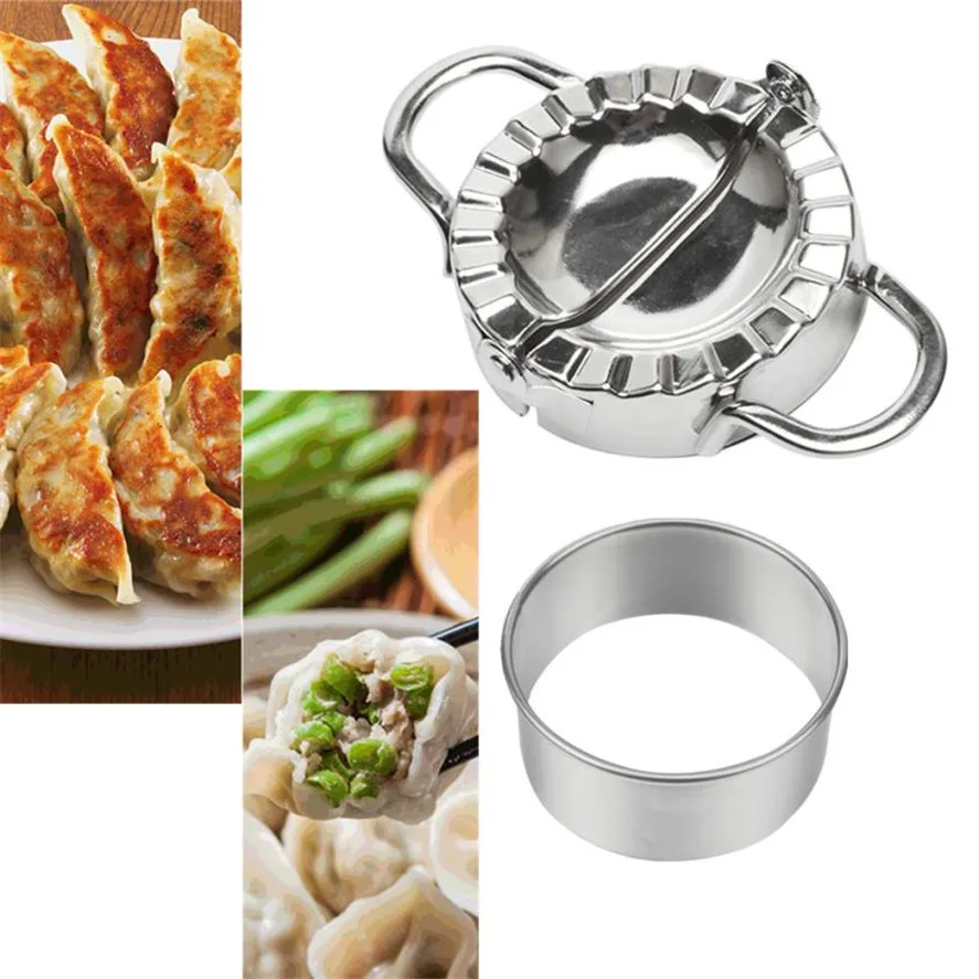 Dumpling Mould 1PC Pastry Tools Stainless Steel Dumpling Maker +PC