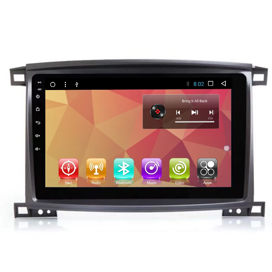 

Navirider Android 7.1 car radio tape recorder quad Core 2GB RAM 32GB rom for Toyota landCRUISER LC100 2002-2007 head units GPS