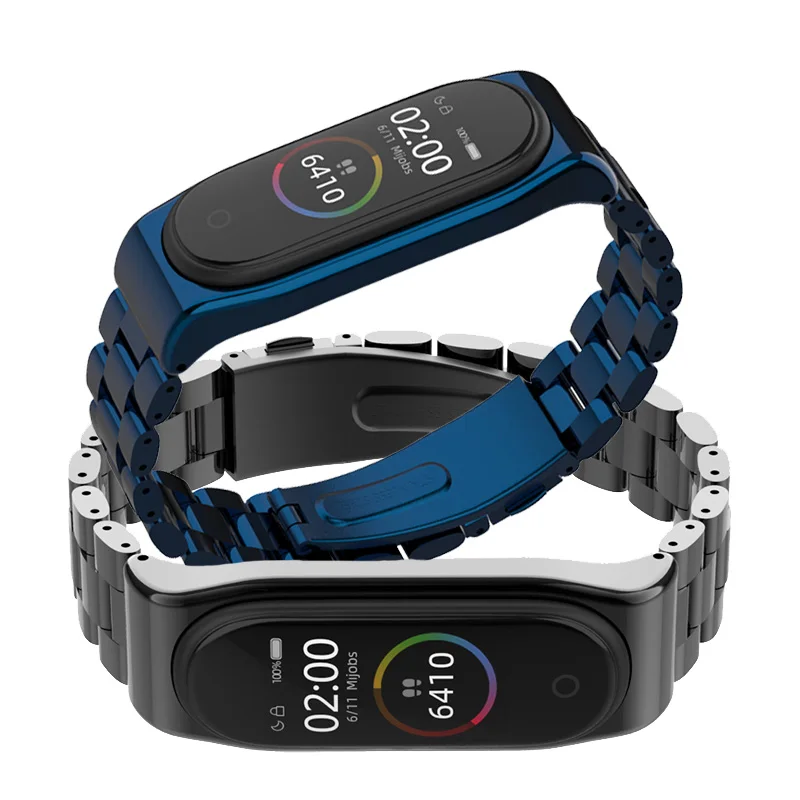 Mijobs ремешок для Mi band 4 ремешки Браслет металлический браслет из нержавеющей стали