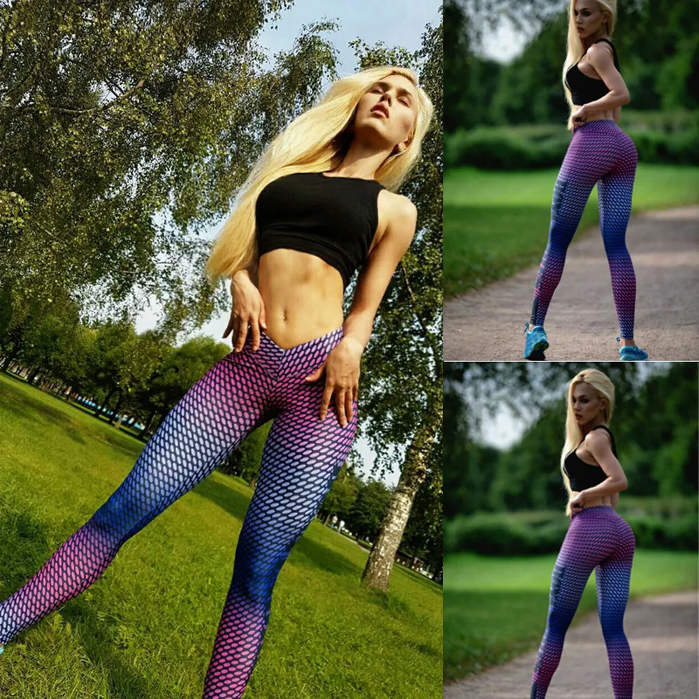 Color Tight Scrunch Leggings Sexy Push Up Leggings Sport Fitness
