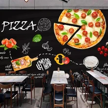 Обои для рабочего стола beibehang черная ручная роспись итальянская пиццерия магазин Западная картины маслом на холсте украшение Фреска 3d обои