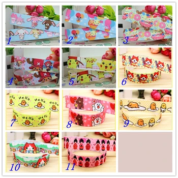 

7/8'' Free shipping melody poke japan printed grosgrain ribbon hairbow headwear party decoration diy wholesale OEM 22mm D361