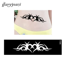 Горячая 1 шт маленькая индийская хна Татуировка трафаретная полоска сердце дизайн женский Талия плечо Искусство Краска здоровье Татуировка трафарет S614