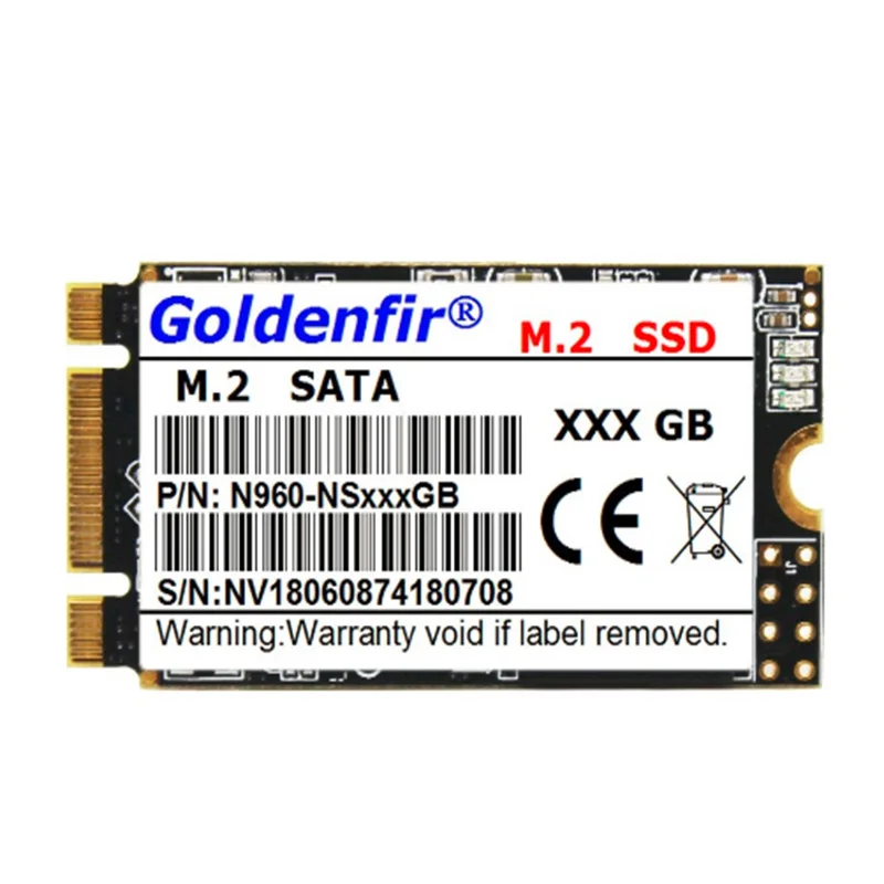 Твердотельный накопитель Goldenfir M.2 SSD 2242 M2 60 Гб/64 Гб/120 ГБ/128 ГБ/240 ГБ/256 ГБ/360 гб/480 ГБ/512
