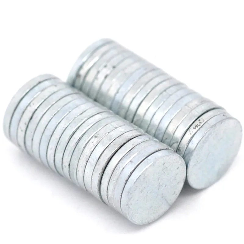 50Pcs Silver Tone Round Bulk Disc Neodymium Fridge