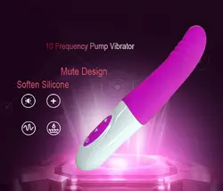 Продукты секса 10 Скорость G Spot толкая насос фаллоимитатор вибратор взрослых силикона вибрируя Эротика продукты Секс-игрушки для женщины