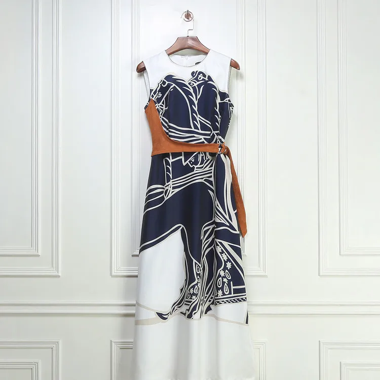 

AH03587 High quality New Fashion Women 2019 spring Dress Luxury famous Brand European Design party style dress
