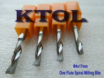 

5pc 4*17MM One Flute Spiral Bits CNC Router Tools for Aluminium/Copper CNC Cutting Cutters,Quality Aluminum Milling Cutter Tool