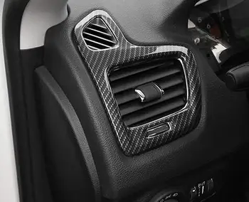 

for Jeep Compass 2017 2018 ABS Carbon fibre Car front left and right air Vent outlet panel frame cover trim Car styling