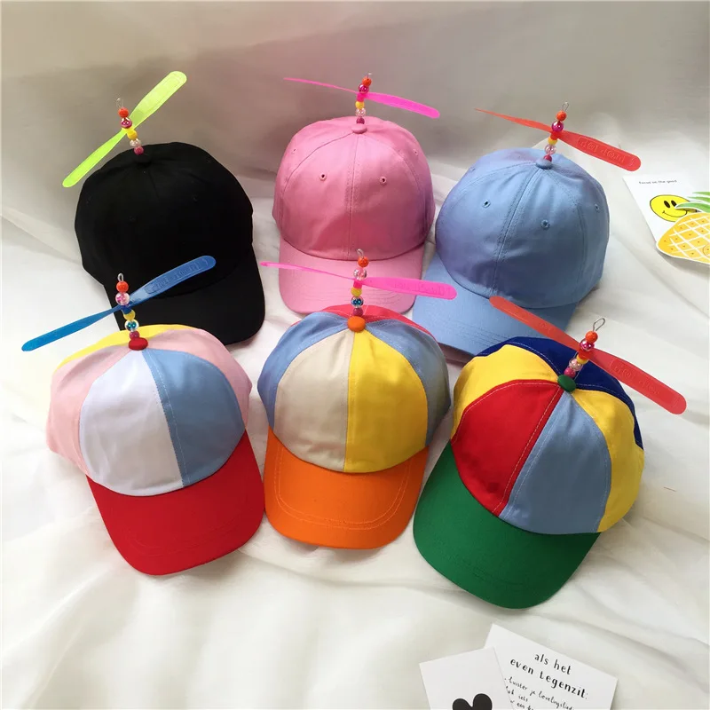 2016LGC024 women KIDS FUNNY outdoor Propeller bamboo dragonfly sun hat