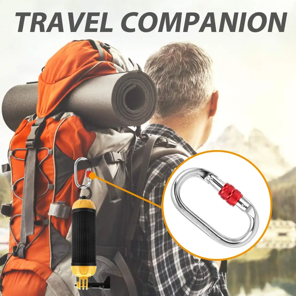 Carabiner Clips Heavy Duty 25KN/5600LB - 4.3" Large Caribiniers for Hammocks, Rigging, Gym, Yoga 5