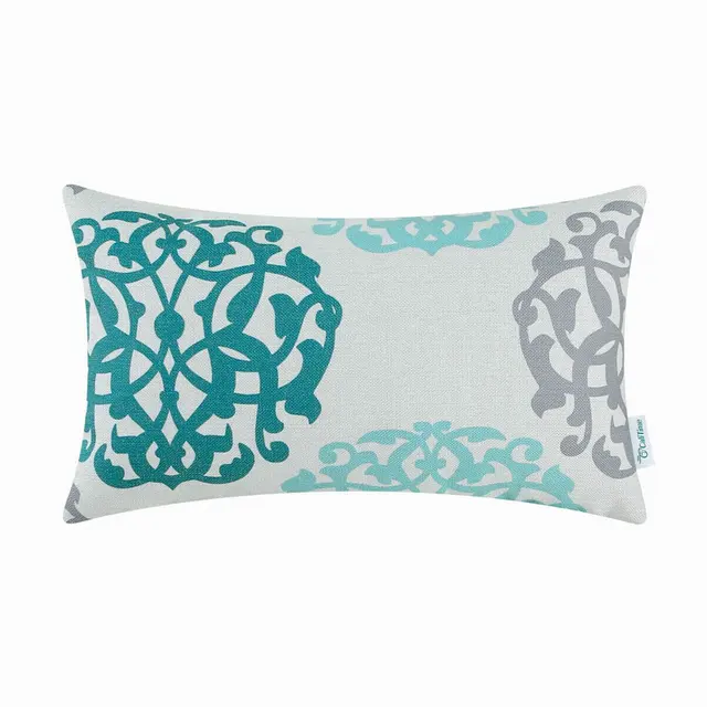 CaliTime Decorative Pillows Shell Cushion Covers Home Sofa Car New Teal And Grey Decorative Pillows CaliTime Decorative Pillows Shell Cushion Covers Home Sofa Car New Teal And Grey Decorative Pillows