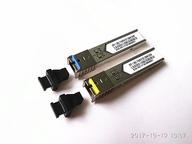 WDM/BIDI SFP модуль оптического волокна 1 25G BiDi приемопередатчик с одним SC коннектором
