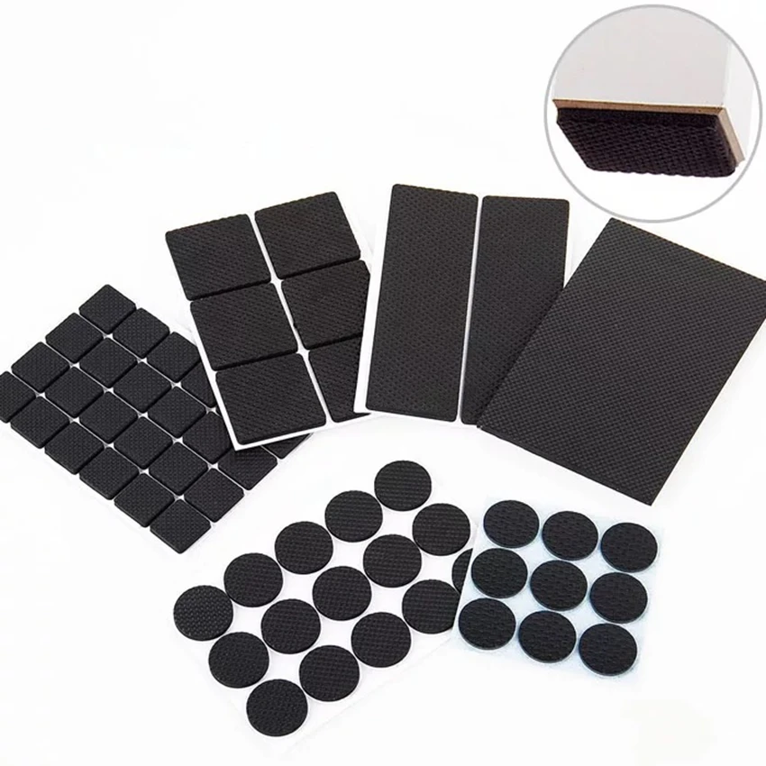 

1-36 Pieces Multifunction shapes Self Adhesive Furniture Leg Feet Rug Felt Pads Anti Slip Mat For Chair Table Protector Hardware