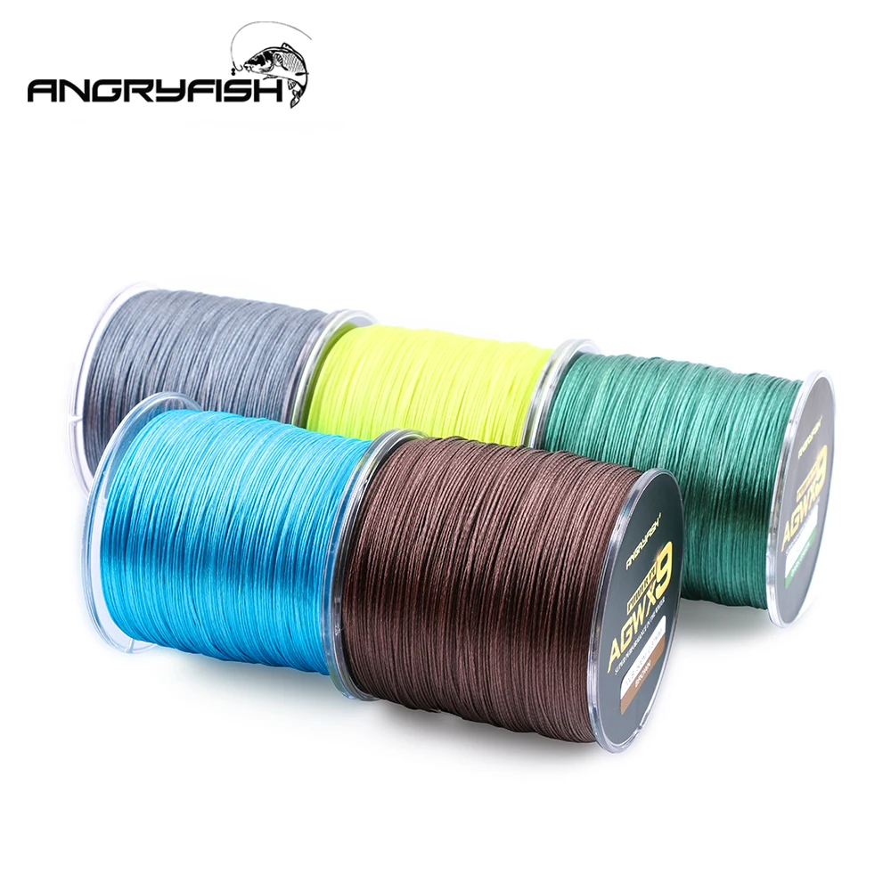 Greaked Angryfish Diominate X9 PE Line 9 fili intrecciati 500 m//547YD super forte lenza da pesca 15LB-100LB giallo