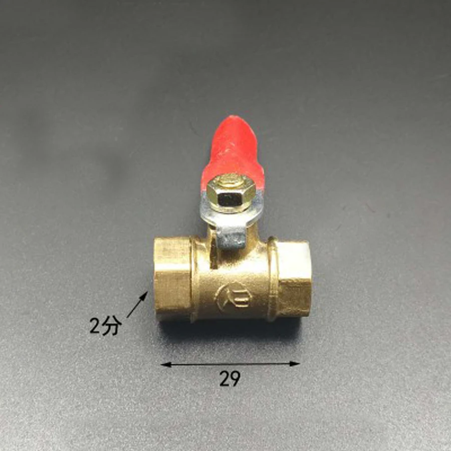 

DN8 1/4" BSP Female Brass Ball Valve Water Gas 57 PSI Hole 7mm With Red Handle