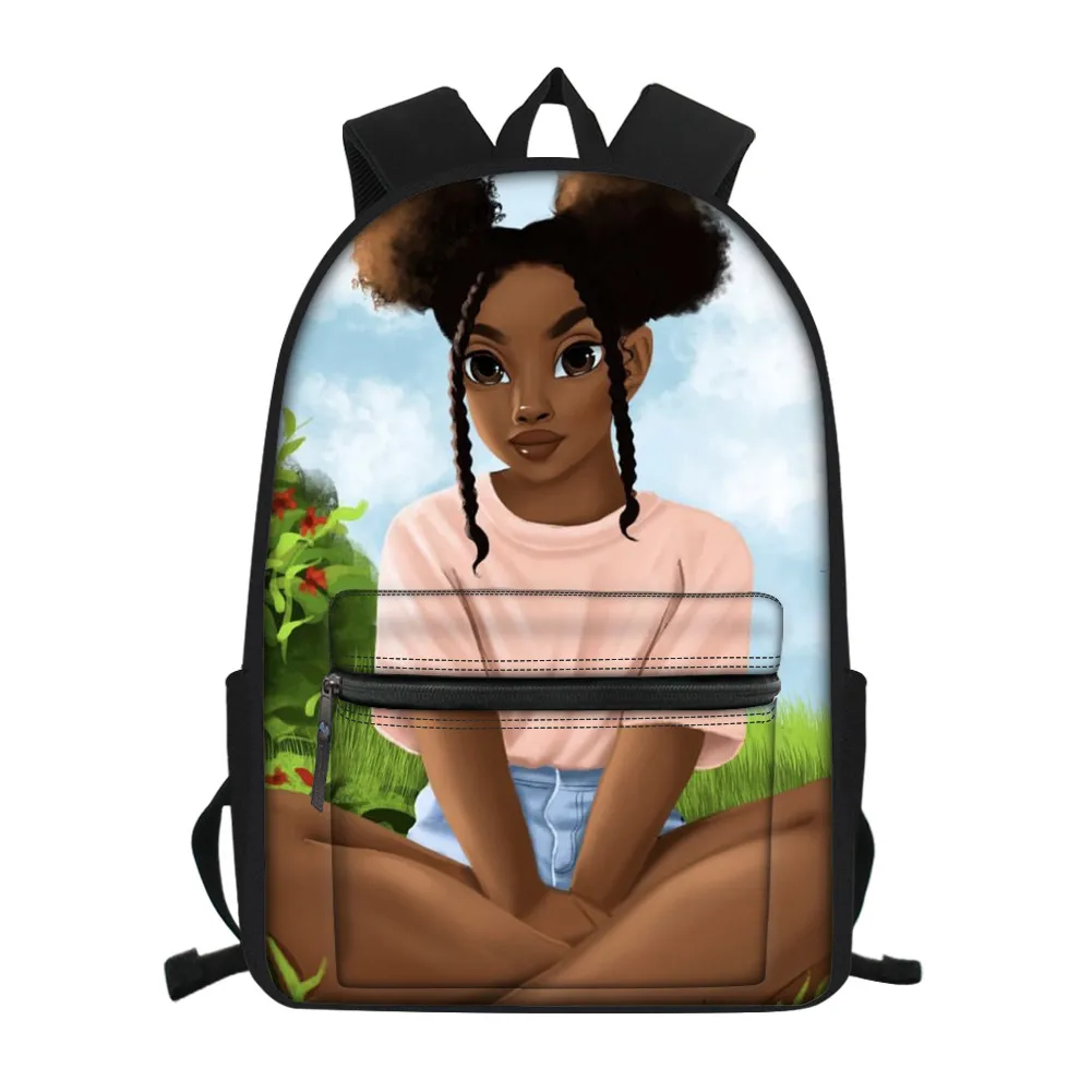 FORUDESIGNS/школьные сумки для студенток в стиле преппи для детей, черные дизайнерские афро-Женские портфели для подростков, школьные сумки для детей - Цвет: YQ4082Z58