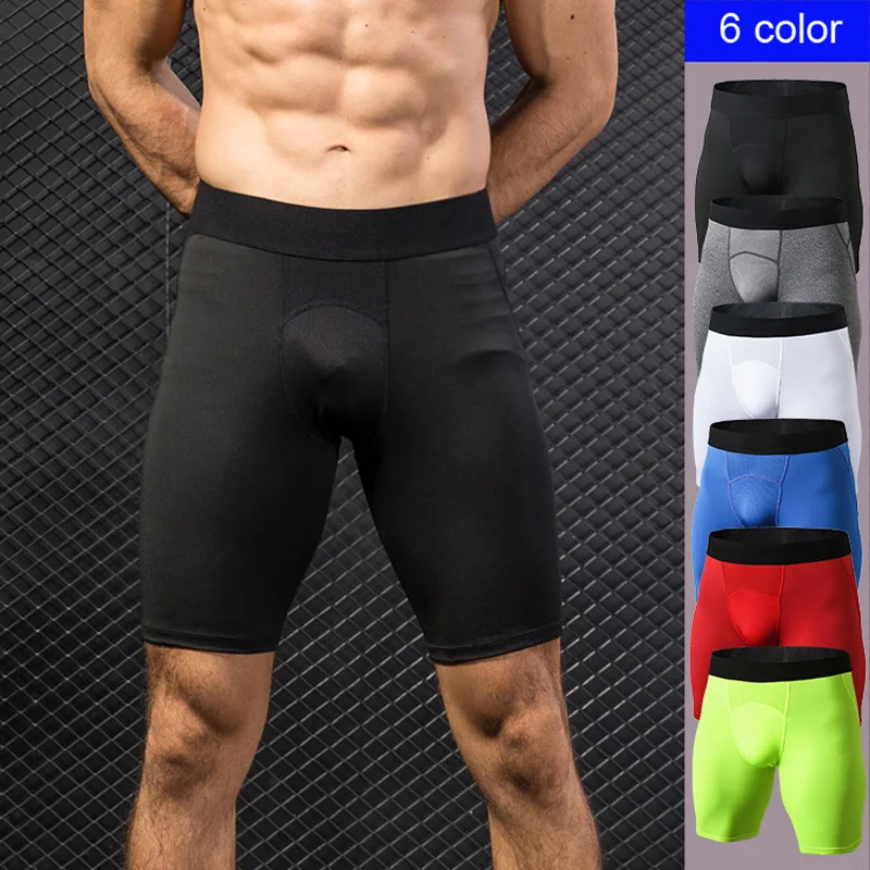 

Men's PRO Tight Shorts Sports Training Fitness Running Mesh Stitching Quick-drying Stretch Shorts