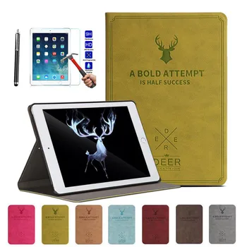 

XSKEMP For iPad mini 2 3 7.9" New Luxury Ultra Slim Magnetic Smart Flip Stand PU Leather Cover Case Protective + Tempered Glass