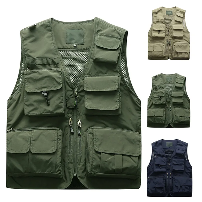 

Fishing Vest Warm Quick-Drying Mesh Vest Tactical Military Mesh Camping Vests Outdoor Men Hiking Vests 2019 New #4m19
