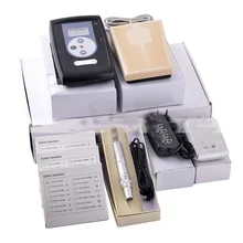 Постоянный татуировки макияж наборы+ перманентный макияж ручка машины+ педали+ 15 шт.+ иглы татуировки питания