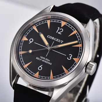 

top brand Corgeut 41mm black Dial men watch Sapphire Glass watch men fashion luxury male clock Automatic relogio masculino