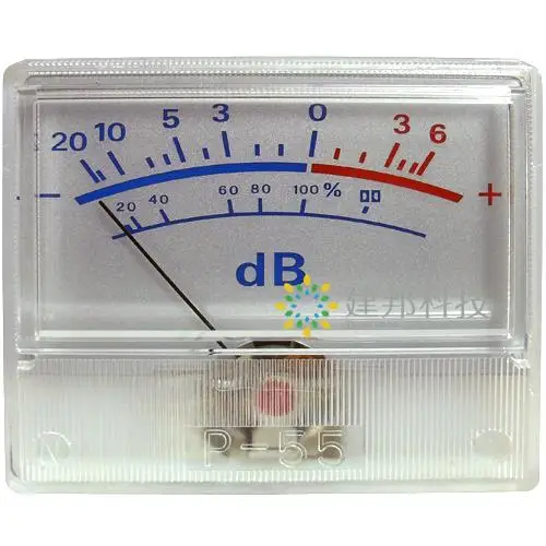 

High Precision VU Head Audio DB Level Meter Power Amplifier DAC Front Power Acoustic Pressure Meter P-55