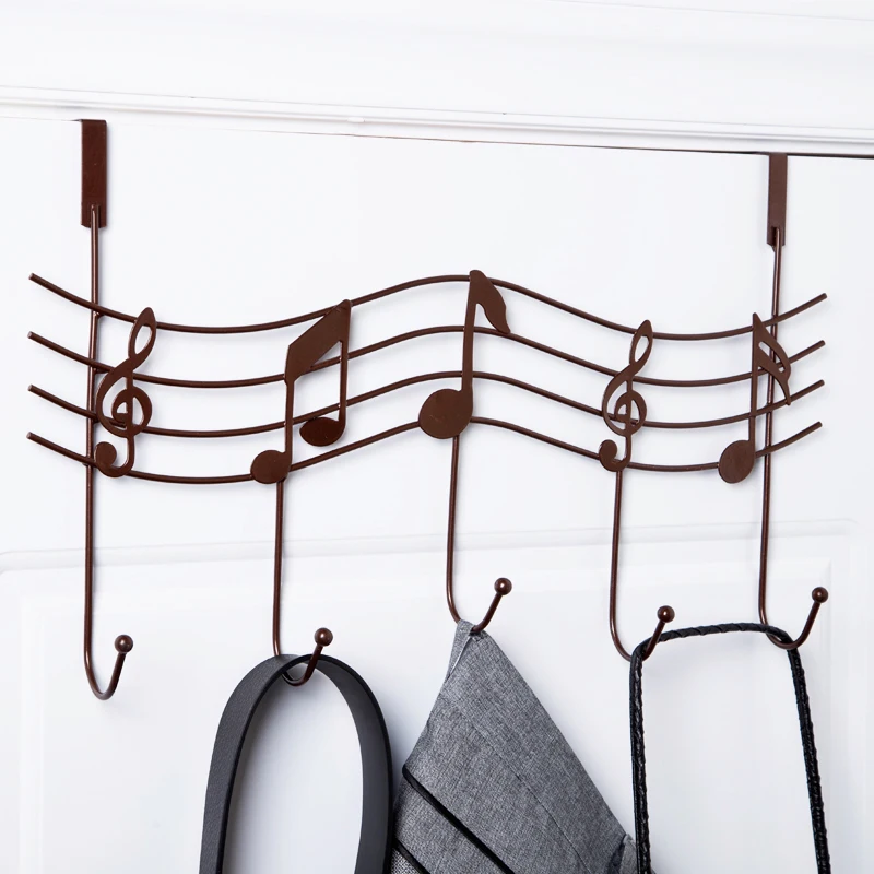 buy 5 Hooks Over Door Accessory Holder Organizer Rack Decorative Hanger for Scarf Belt Hat Jewelry J2Y