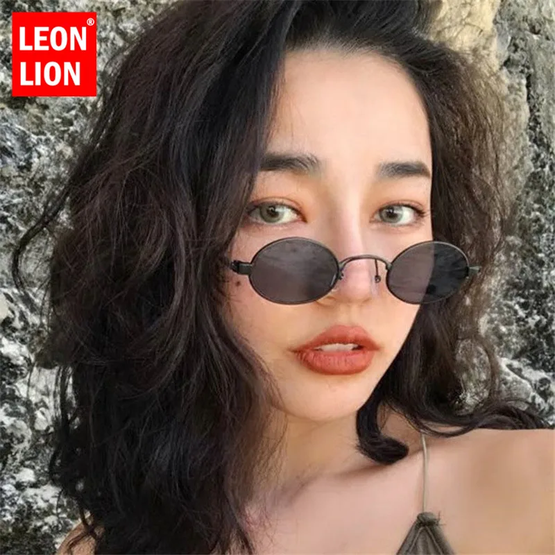 

LeonLion 2020 Ocean Lens Tiny Sunglasses Women Alloy Vintage Glasses Lady Retro Metal UV400 Street Beat Lunette De Soleil Femme