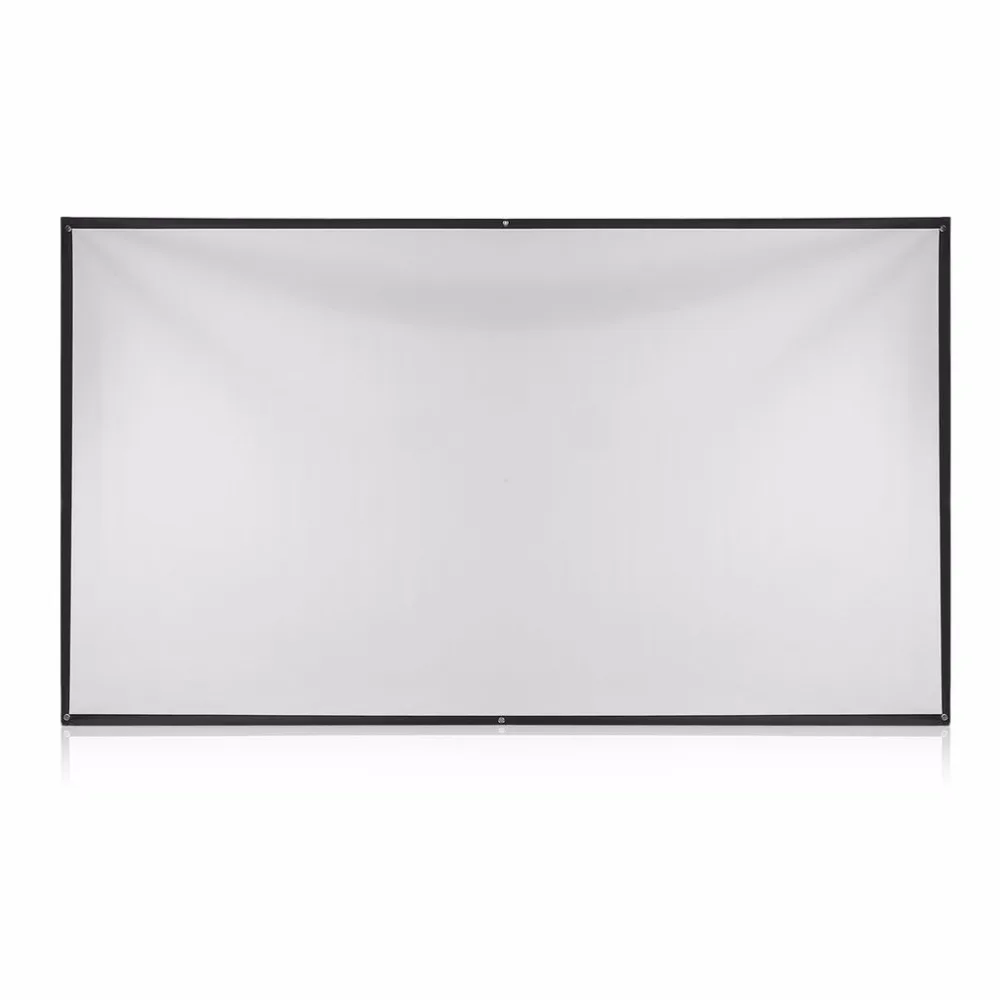 OWLENZ 100 Inch 16:9 Projection Screen Simple Fabric Roll Up Projector ...