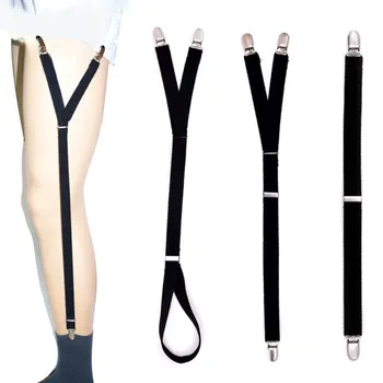 

Fashion Men Shirt Stays Garter Suspenders Holder Elastic Y Shape Adjustable Uniform Locking Clamp Braces Shirts Garters