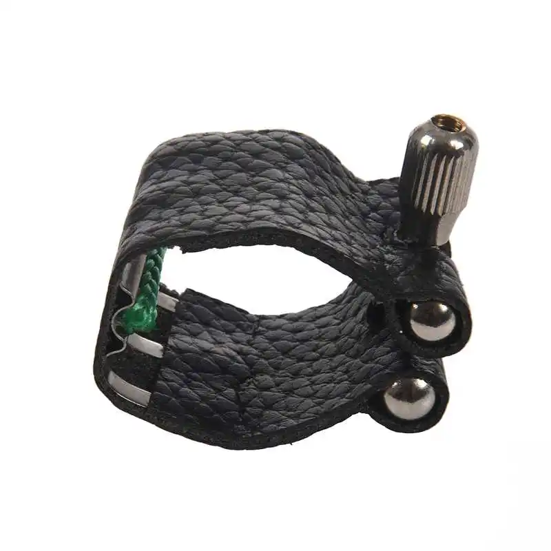 

TOP!-Leather Mark Nozzle Lock Ligature with Straightener for Alto Tenor Standard Saxophone