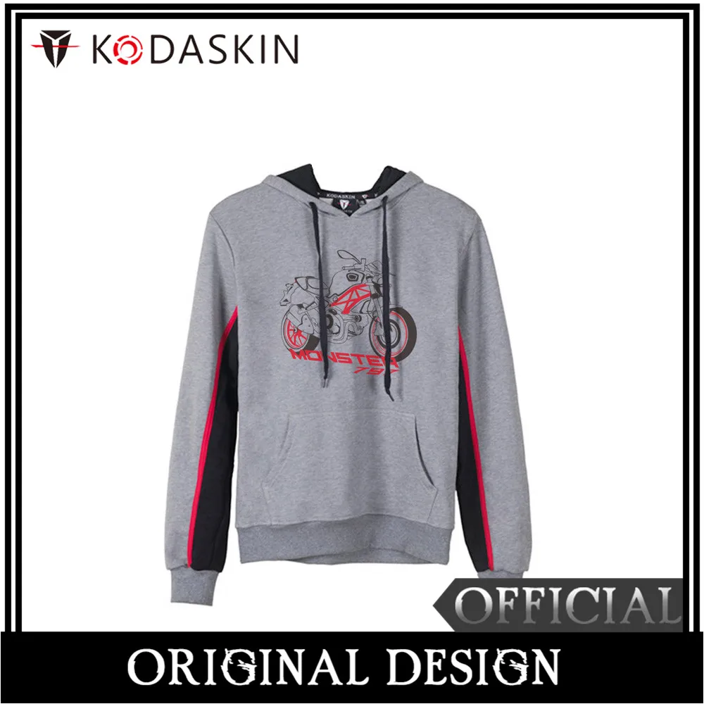 

KODASKIN Men Cotton Round Neck Casual Printing Sweater Sweatershirt Hoodies for Monster 797