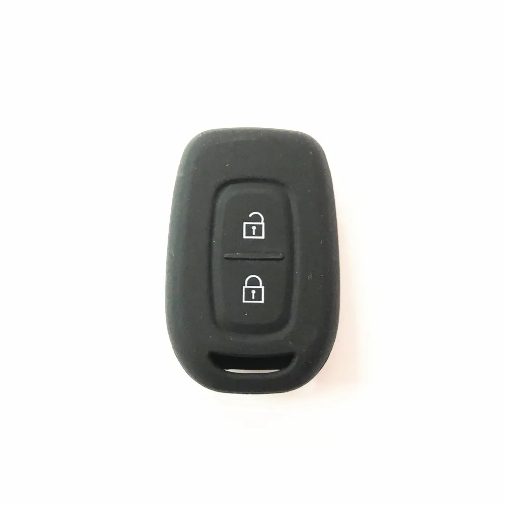 Силиконовые автомобильные аксессуары чехол для ключей для DACIA Logan Sandero STEPWAY Dokker Duster Lodgy Modus - Название цвета: C type Black