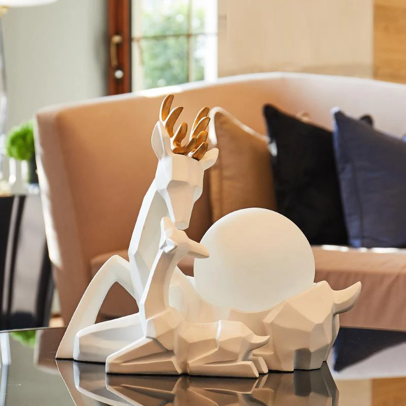 

Nordic Deer Modern led Table Lamp Bedroom Bedside Table Light Wedding Decoration Lamps And Lanterns Living Room Hotel Desk lamp