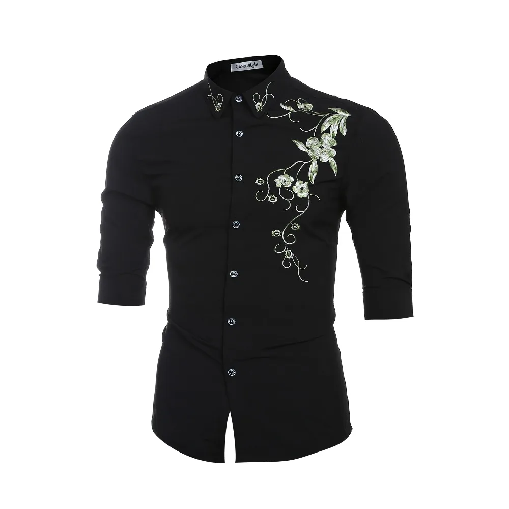 Compra bordado camisas para hombre online al por mayor de