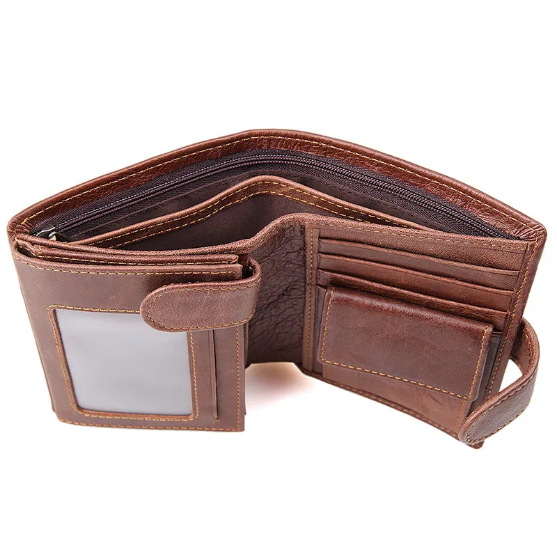 

JMD 100% Genuine Leather Vintage Wallet RFID ID Identity Credit Card Blocking Leather Wallet R-8129C