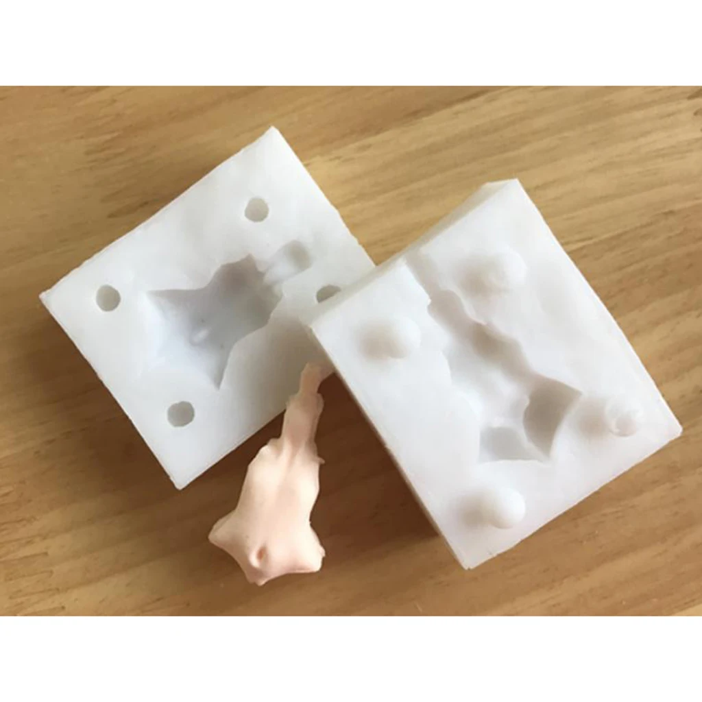 4 Sets Dolls Human Body Face Model Silicone Mold Polymer Clay Molds Handmade Craft Mold Fondant Cake Decorating Baking Tools