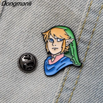 

20pcs/lot DMLSKY Cartoon Link Brooch Cartoon Cute Enamel Pins For Women Men Backpack Brooch Personality Pin M2790