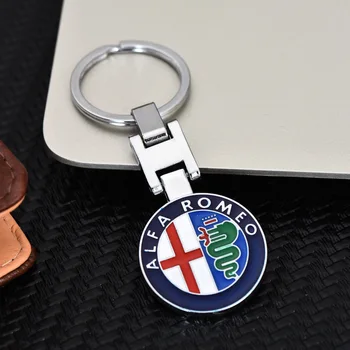 

3D Metal Key chain Ring for ALFA ROMEO Keychain Key ring Mito 147 156 159 166 Giulietta Spider GT Car Logo emblem Badge