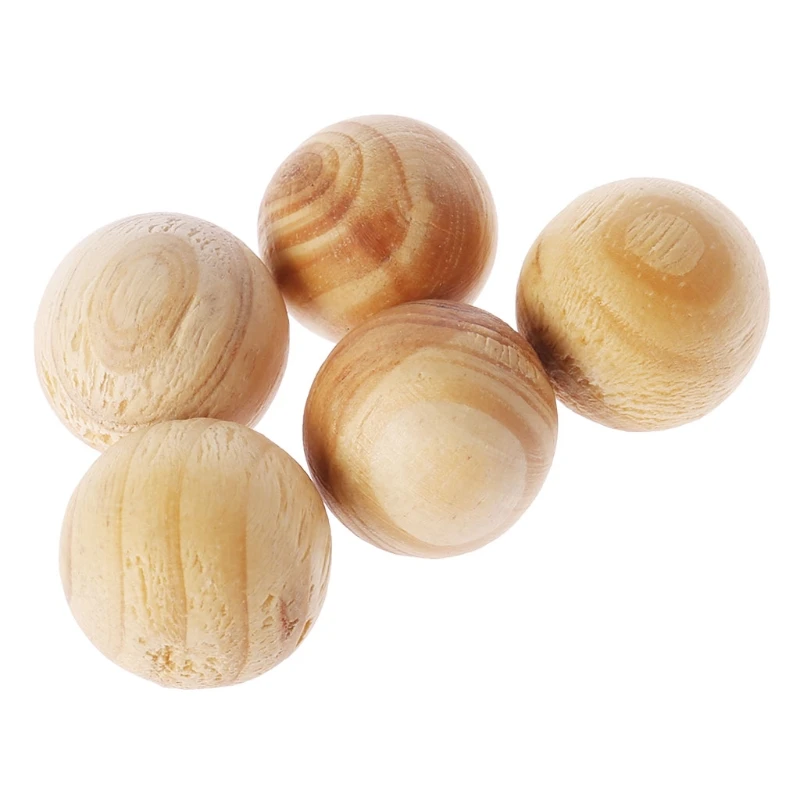 

5Pcs Natural Cedar Wood Moth Ball Camphor Repellent Wardrobe Clothes Drawer Bead