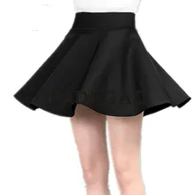 Новая Корейская версия плиссированная юбка тонкая высокая талия была тонкая эластичная черная юбка плюс размер S-5XL