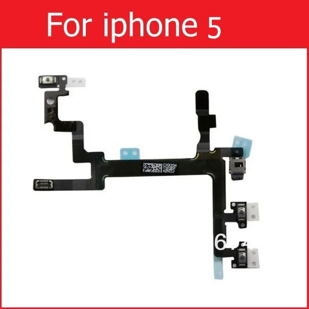 Фото Гибкий кабель для iPhone 4, 4S, 5, 5S, 5C, SE, кнопка включения/выключения звука и питания №5
