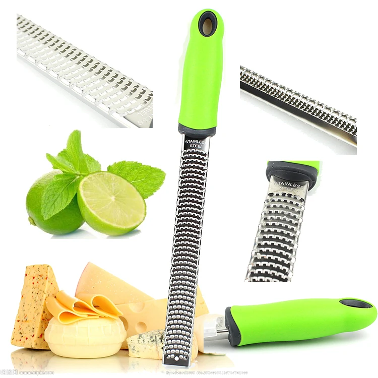 Honbay 1PCS Stainless Steel Cheese Grater Lemon Zester With Handle For