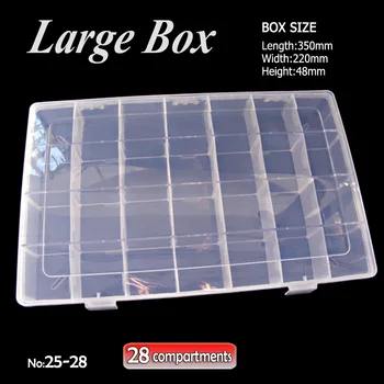 

LARGE Box Storage 28 compartments with removable dividers for DIY Nail Art Accessory Jewelry beads Crafts,Organizer container