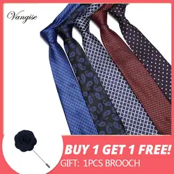 Бесплатная доставка 35 видов стилей для мужчин s галстук набор 2019 жаккардовые шелковые галстуки модные цветочные галстуки для 7,5 см Corbatas по