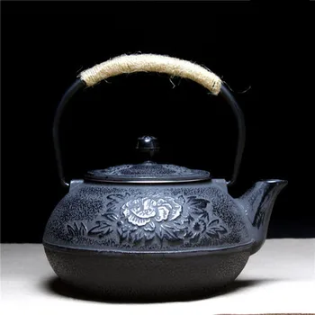 

High-grade iron kettle kung fu pu'er tea Iron pot Japanese cast iron teapot oxidized uncoated iron tea pot Free Shipping