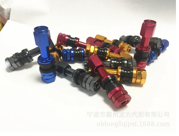 

Whole Sale 100pcs/lot TR48E Bolt in Aluminum Car Wheel Tire Tubeless Valves Stem with Dust Caps Colorful Red, Black Gold Yellow