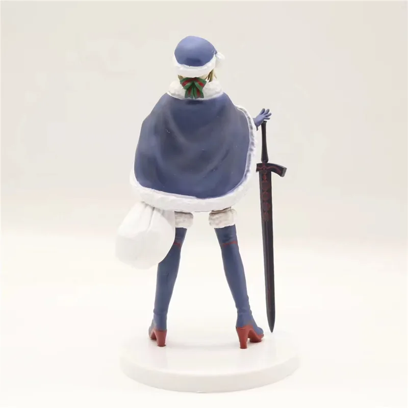 Anime Fate Grand Order Saber Altria Pendragon Santa Ver. PVC Action Figure Toys Christmas Saber Dolls Brinquedos Gift 18cm  (3)